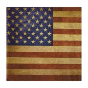 Motivservietten 3-lagig, 33 x 33 cm, Stars & Stripes, Vintage Look, 20 Stk.
