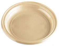 Teller Partyteller champagner aus PS, rund Ø 22 cm, 10 Stk.