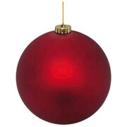 Weihnachtskugeln Christbaumkugeln XL aus Kunststoff rot matt, 25cm, 1 Stk.