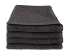 Handtuch Badetuch Set 50x100cm Trocknergeeignet 60°waschbar anthrazit, 4 Stk.