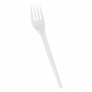 Einweg-Gabel PRO-LINE 190mm, Kunststoff, lebensmittelecht transparent, 100 Stk.