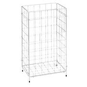 Gitterabfallkorb faltbar, 360x255x620mm, praktisch, hygienisch, weiß beschichtet