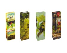 Premium Geschenktüten Flaschentüten gr. Flasche WEINE 362x124x76mm, 12 Stk.