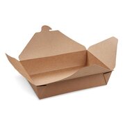 BIONATURE Food Boxen To GO L 1400ml kraft PE 195x138x48mm fettdicht, 50 Stk.