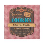 Motivservietten 3-lagig, 33 x 33 cm, Cookies, rot, 20 Stk.