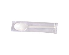GASTRO Einweg-Löffel 165mm Kunststoff einzeln gehüllt verpackt, weiß, 100 Stk.