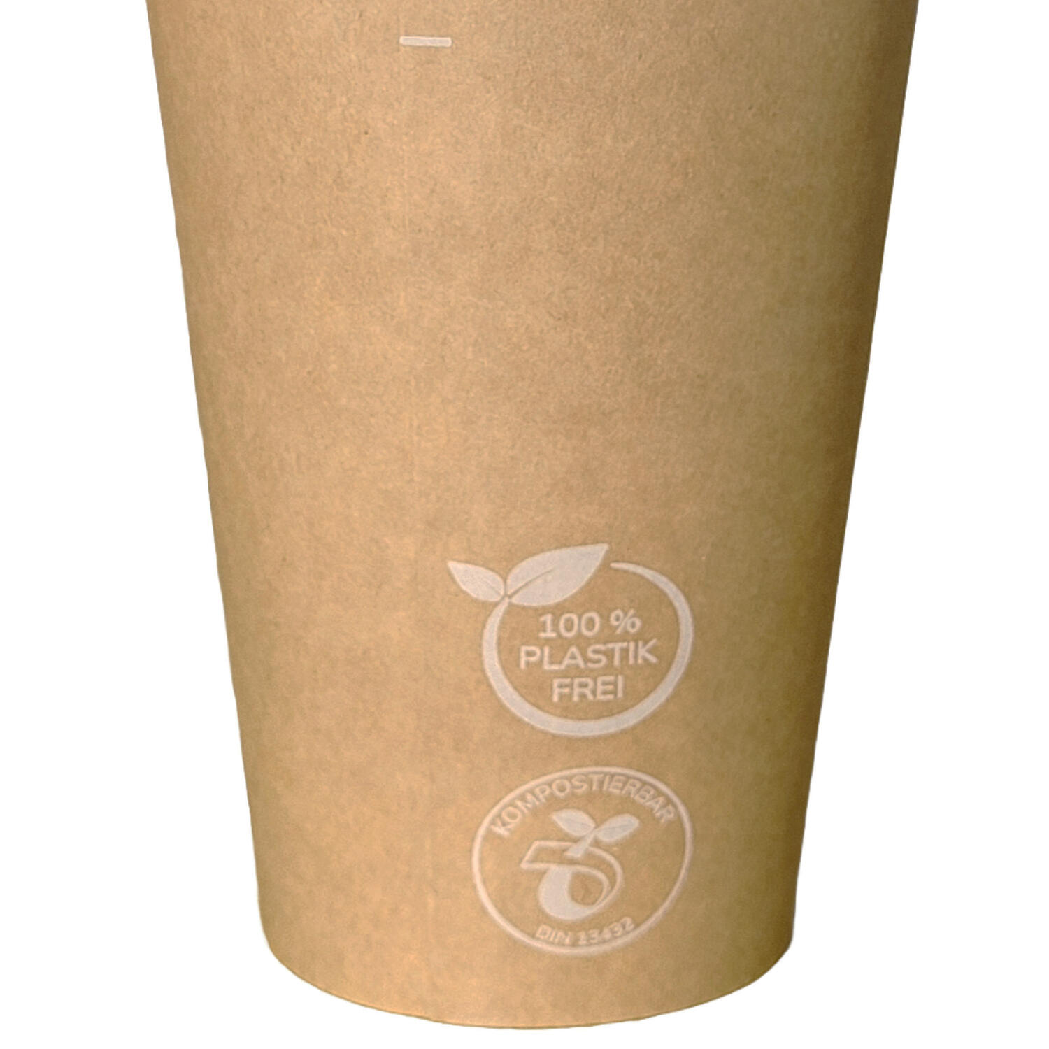 Kaffeebecher Coffee To Go  Pappbecher 100% plastikfrei braun 200ml , 50 Stk.