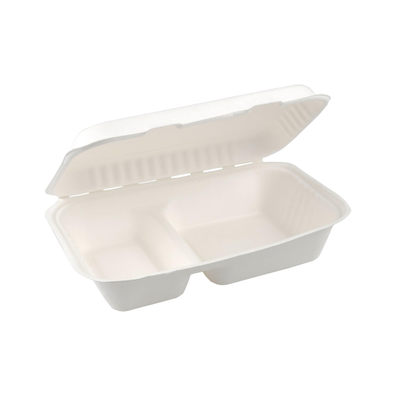 Menboxen 2-geteiltausBagasse,naturwei,25x16cm,25Stk.