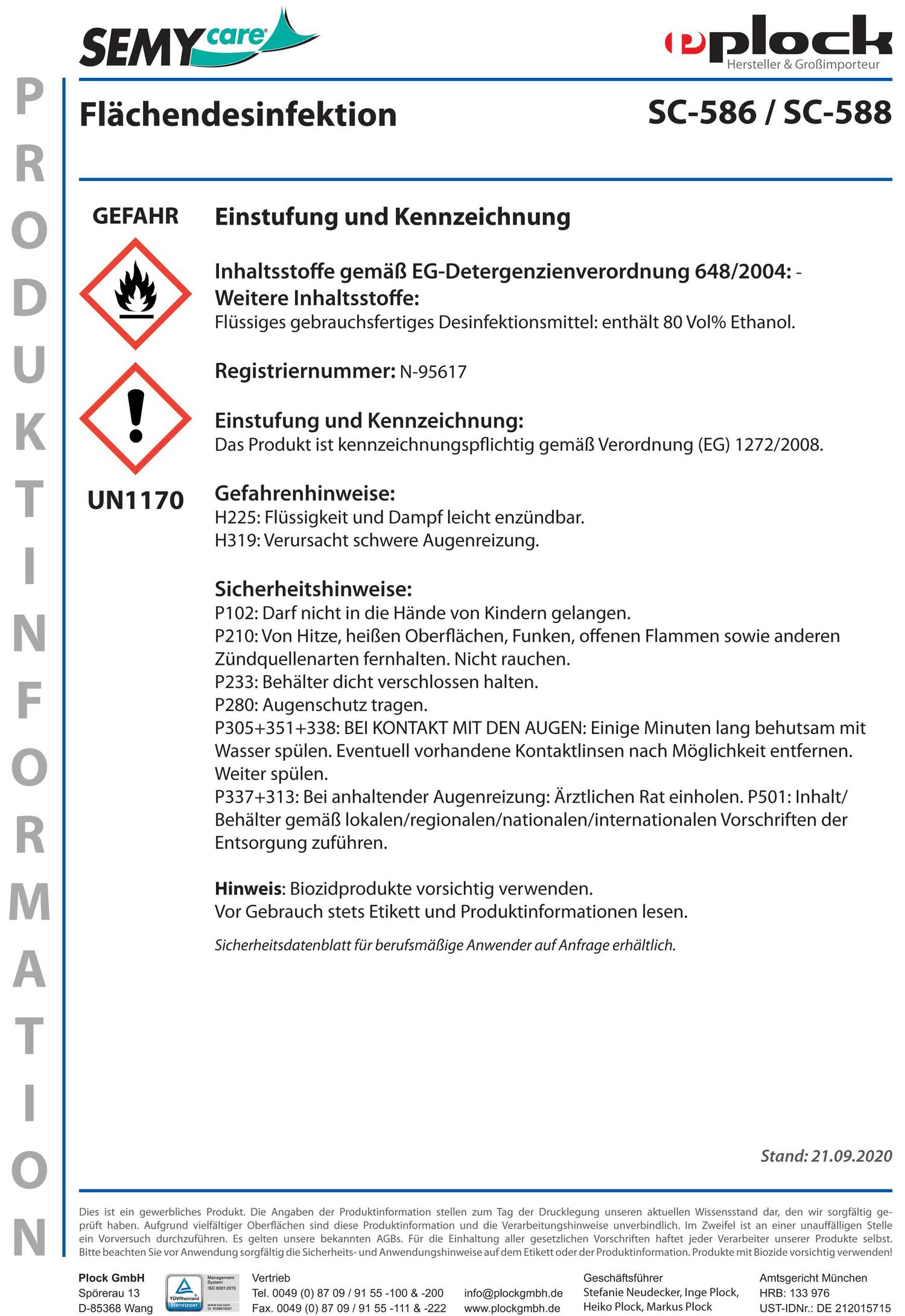 Flchendesinfektion 1000 ml in 1 Liter Rundflasche