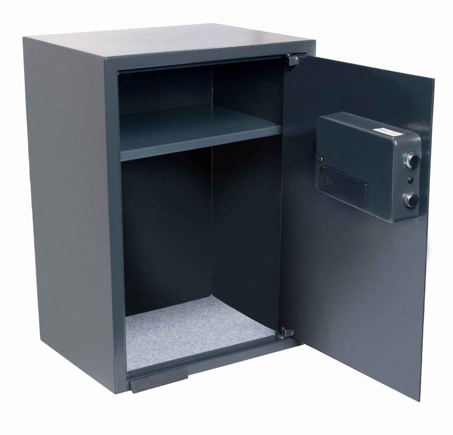 Tresor Safe 60x41x39 cm mit elektronischem Zahlenschloss fr Tisch/Wandmontage anthrazit