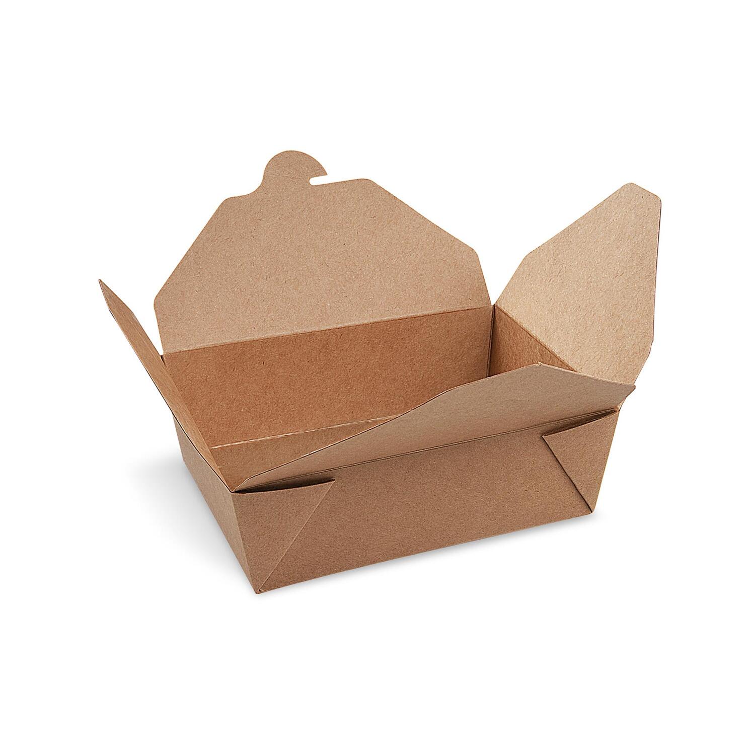 BIONATURE Food Boxen To GO M 1000ml kraft PE 150x120x48mm fettdicht, 50 Stk.