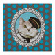 Motivservietten 3-lagig, 33 x 33 cm, Katze, blaue Punkte, 20 Stk.